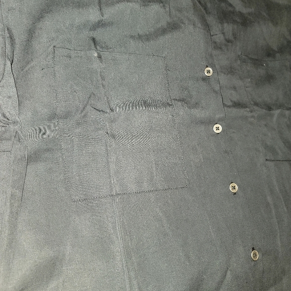 NWT Women's T-Shirt Black various sizes shirt dress long sleeves buttons-up pock - Picture 7 of 11